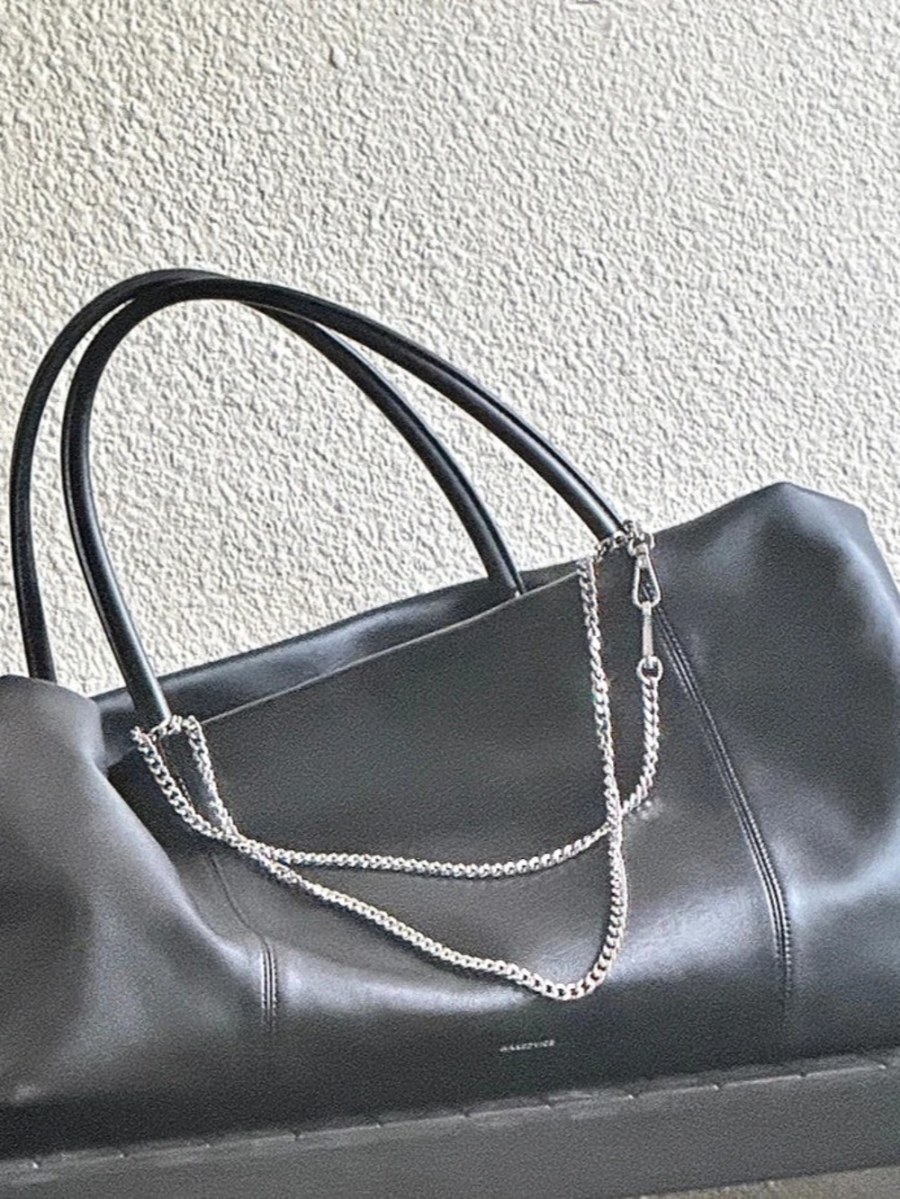 NAKEDVICE Baldwin Tote Black Leather Bag